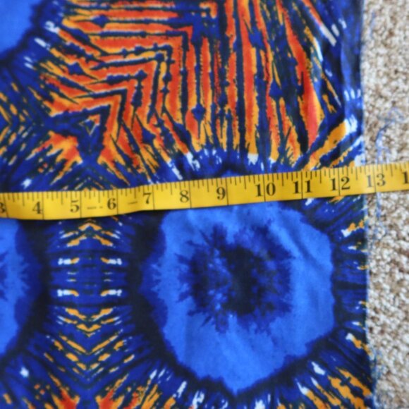 African Vibrant Blue and Orange Kaftan Bubu Gown NWOT 1 Size - Picture 15 of 16